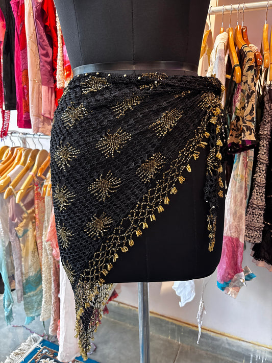 Crochet beaded wrap around