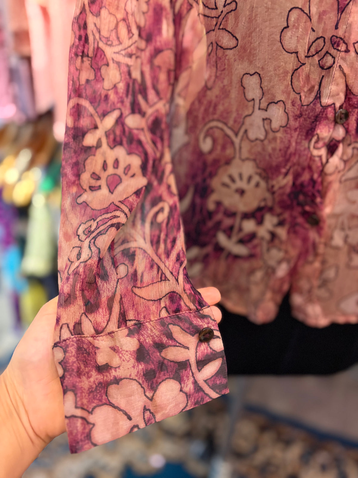 Rare find! Leopard floral silk shirt