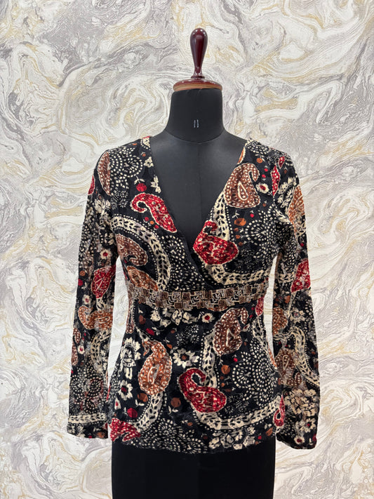 Vintage paisley beaded waist