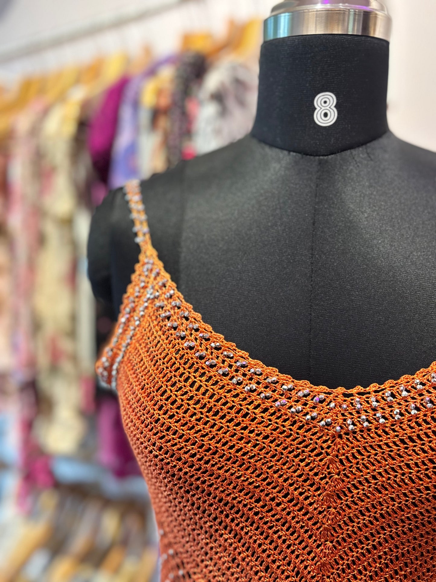 Crochet beaded top