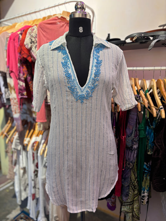 2000’s beaded collar tunic/ short dress