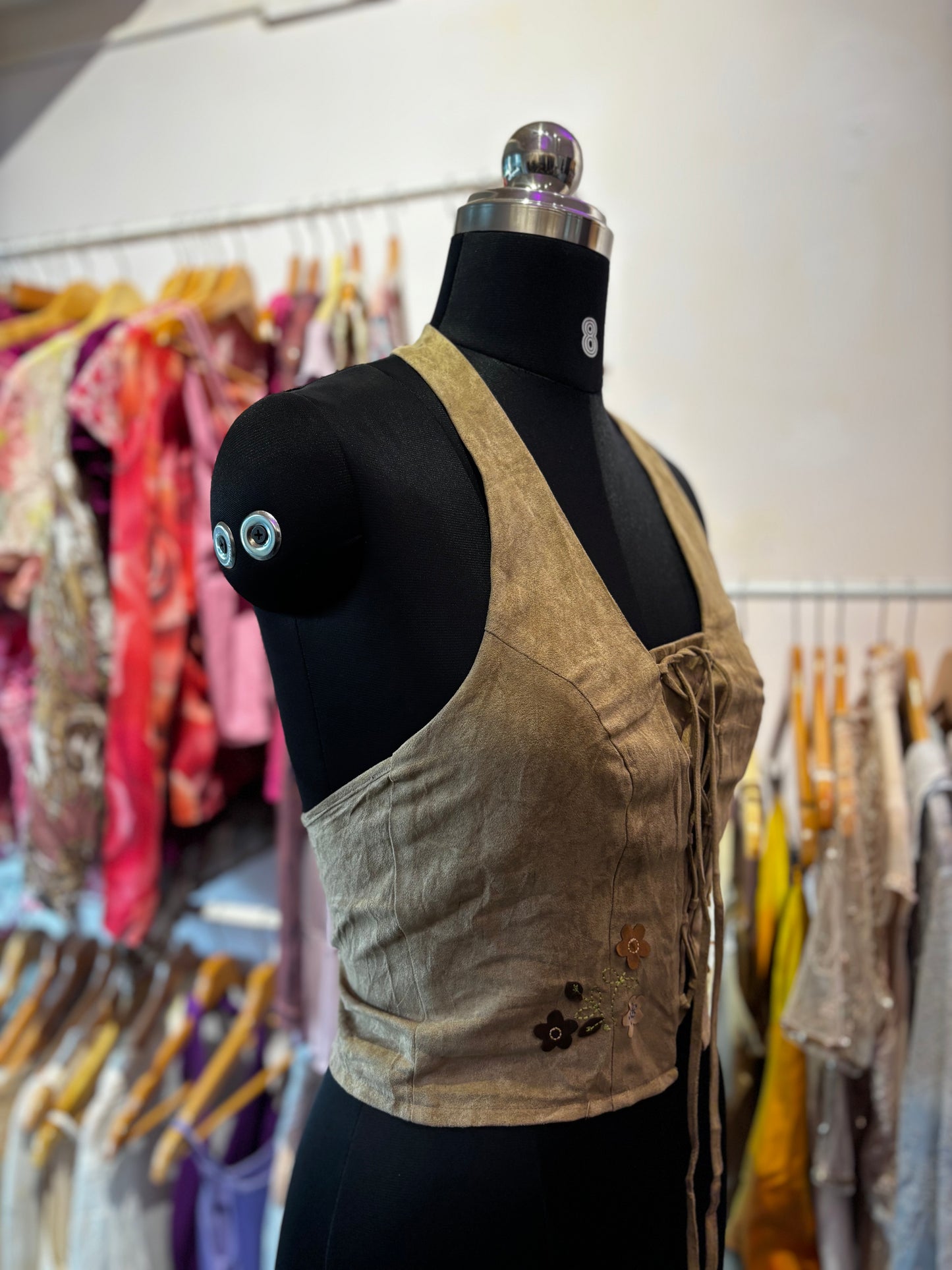 Cowgirl brown halter neck