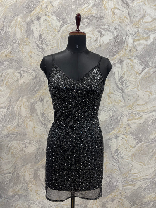 Classic black sequins dress