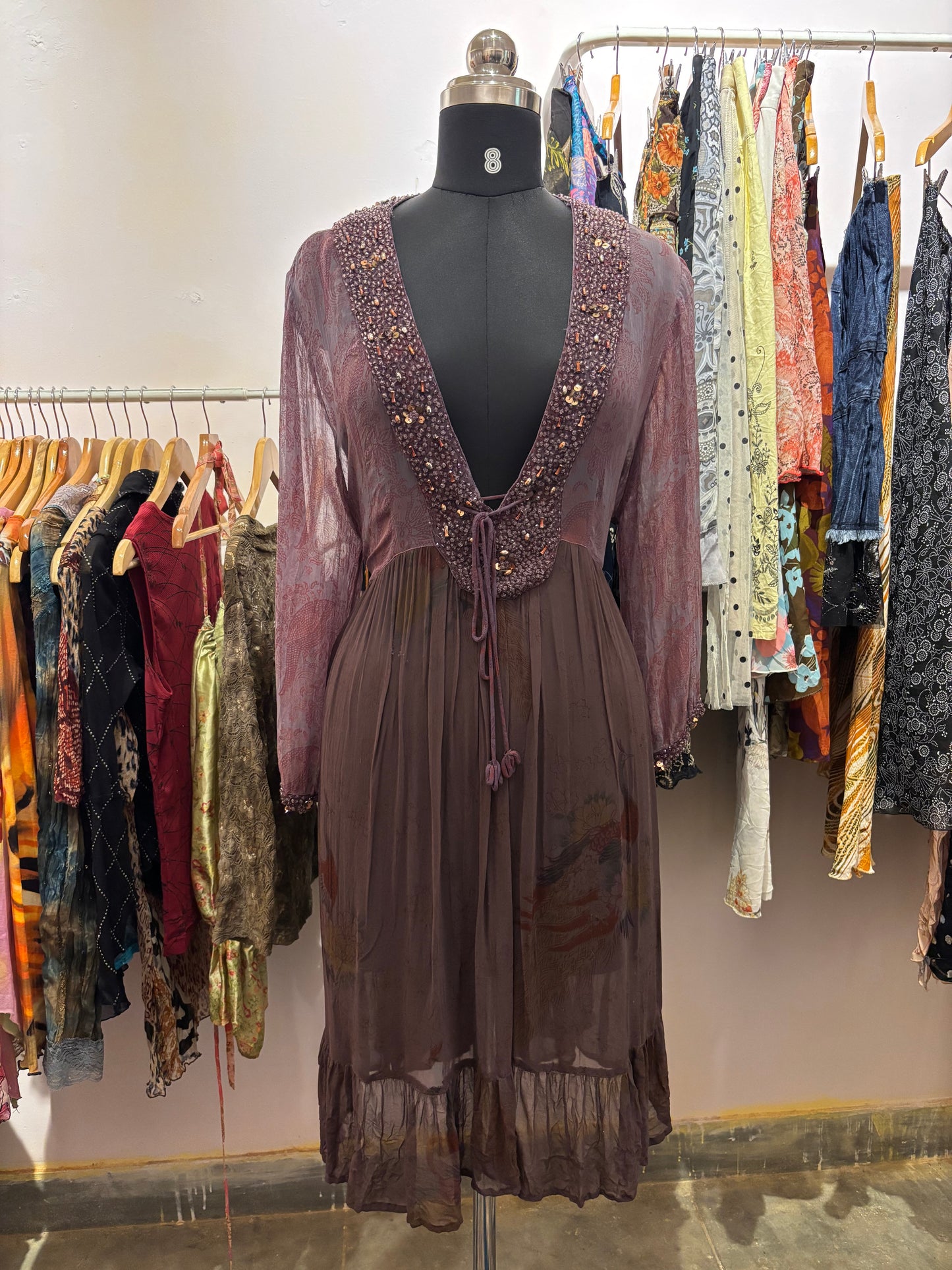 Gorgeous beaded neck dress