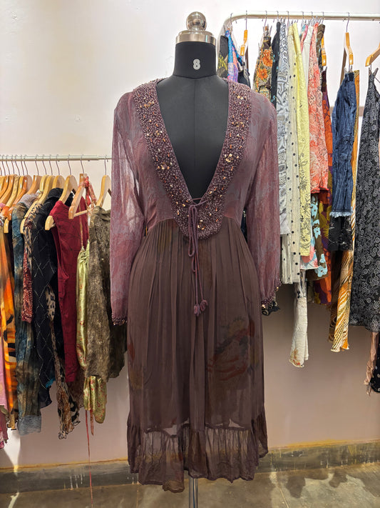 Gorgeous beaded neck dress