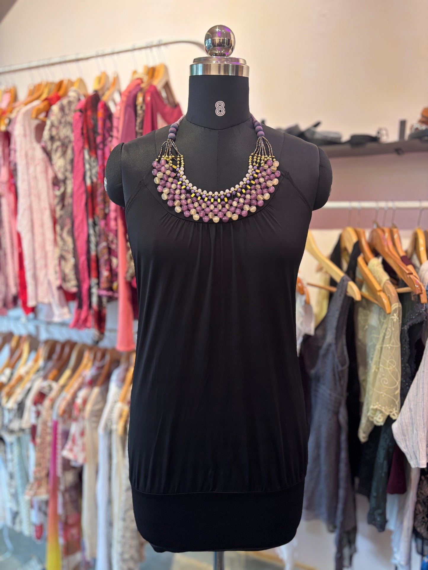 Beaded neck 2000’s dress