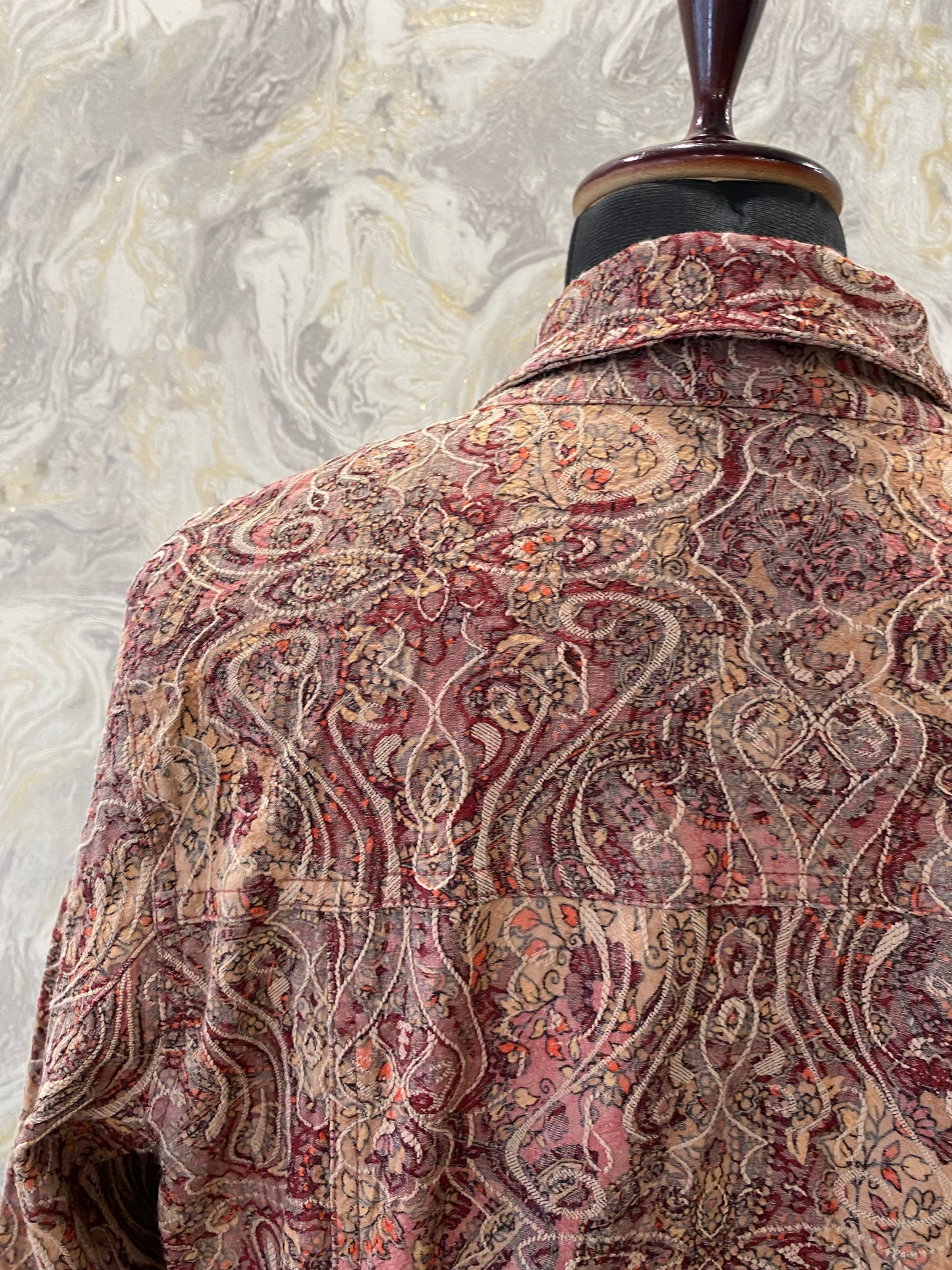 Paisley textured shacket