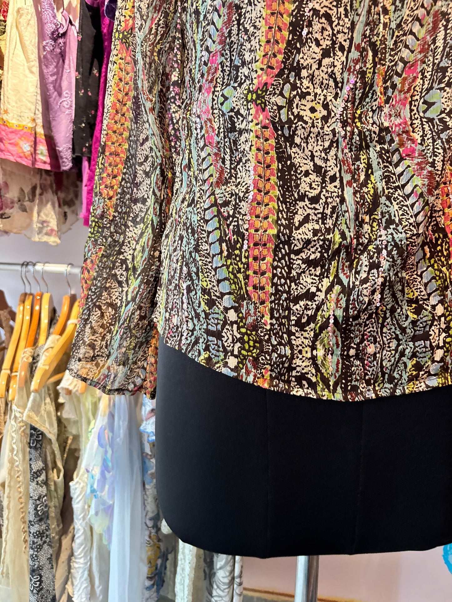 Vintage sequins detail top