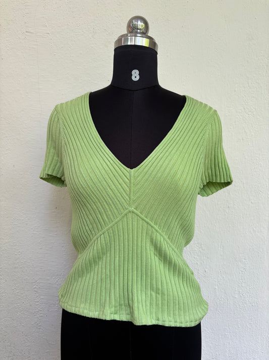 Avocado ribbed top