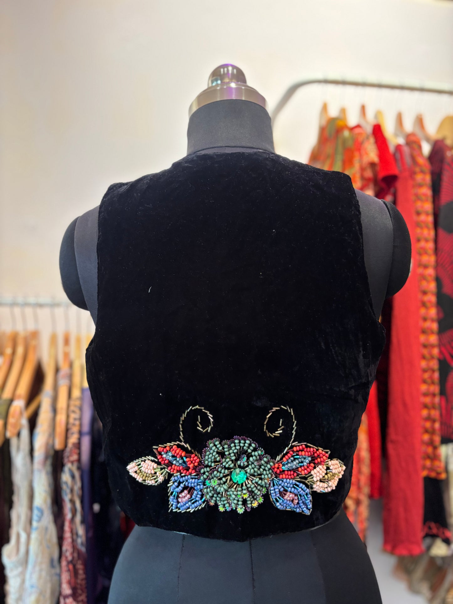 Hand embroidered vintage vest