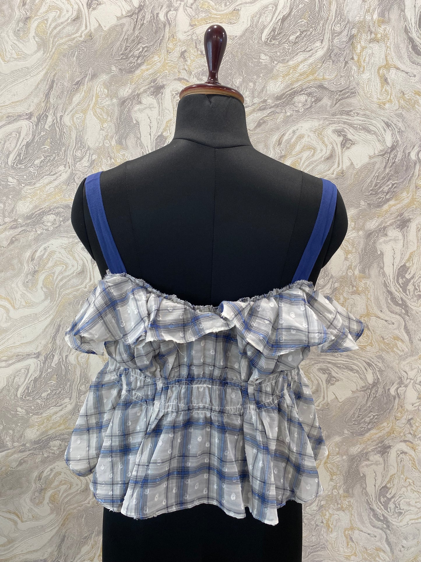 Checkered Coquette core top