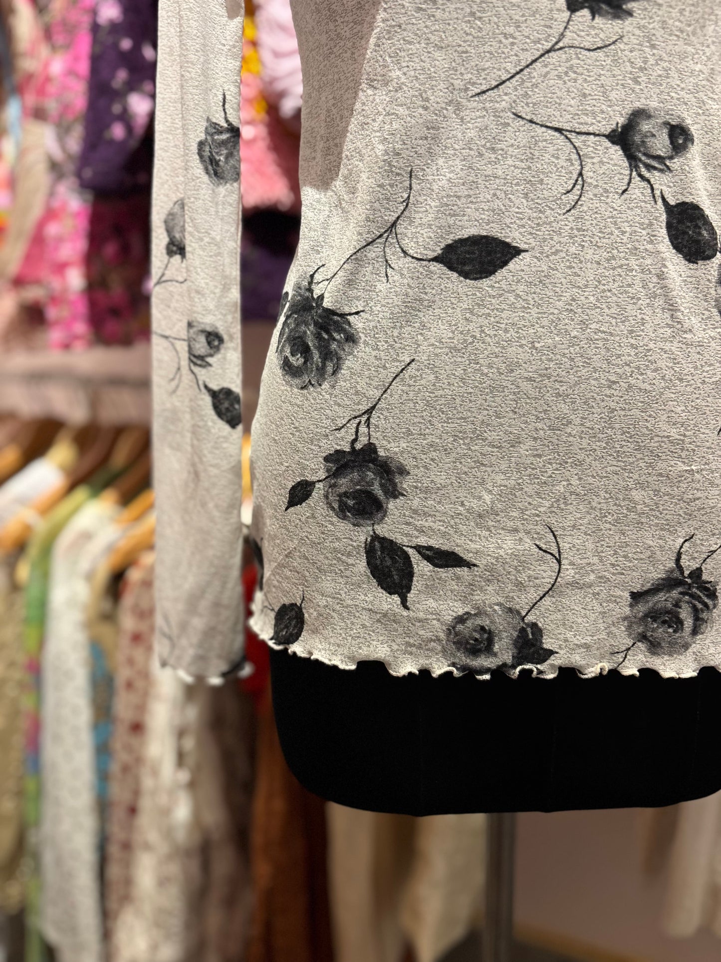 Monochrome Rose  top