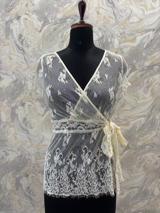 White lacy fairy top