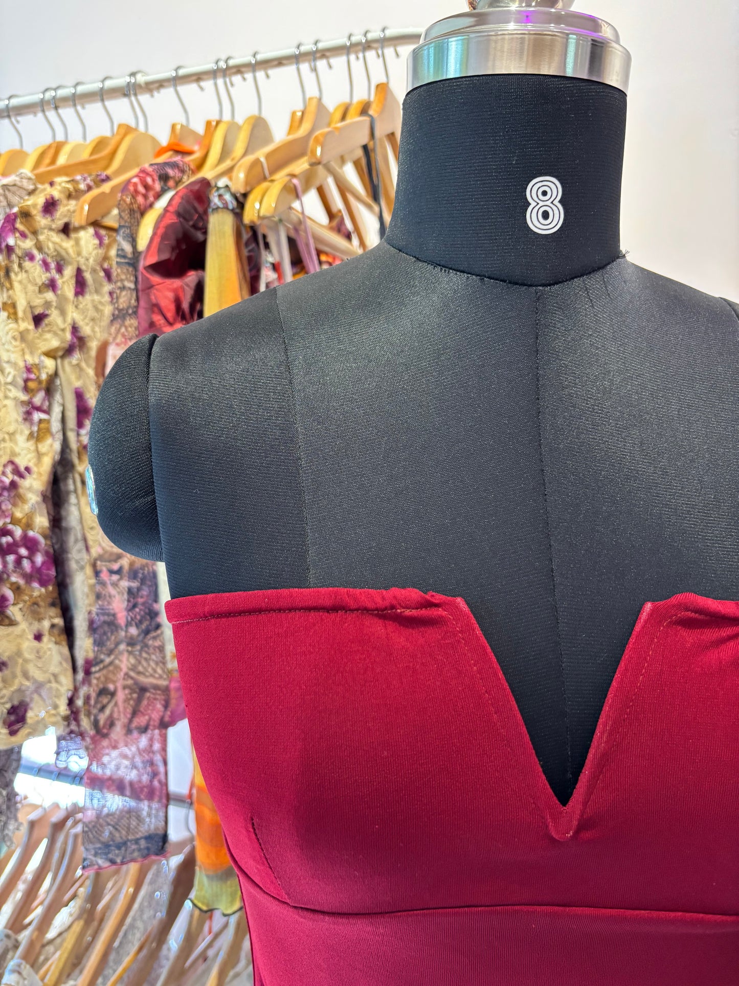 Deep red top
