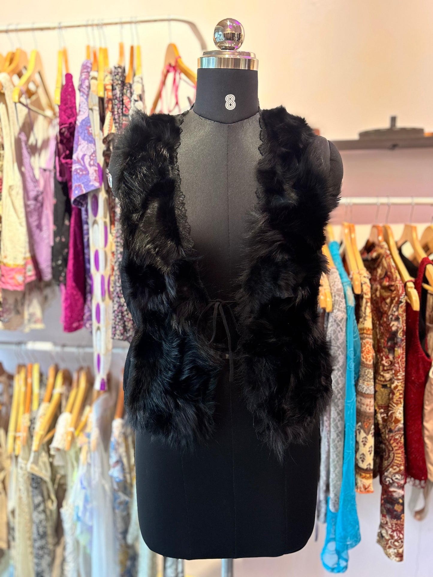 Lacy fur vintage jacket