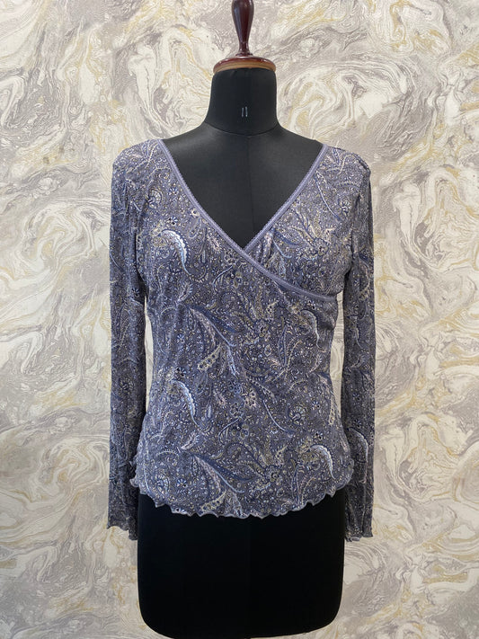 Lilac vintage paisley top