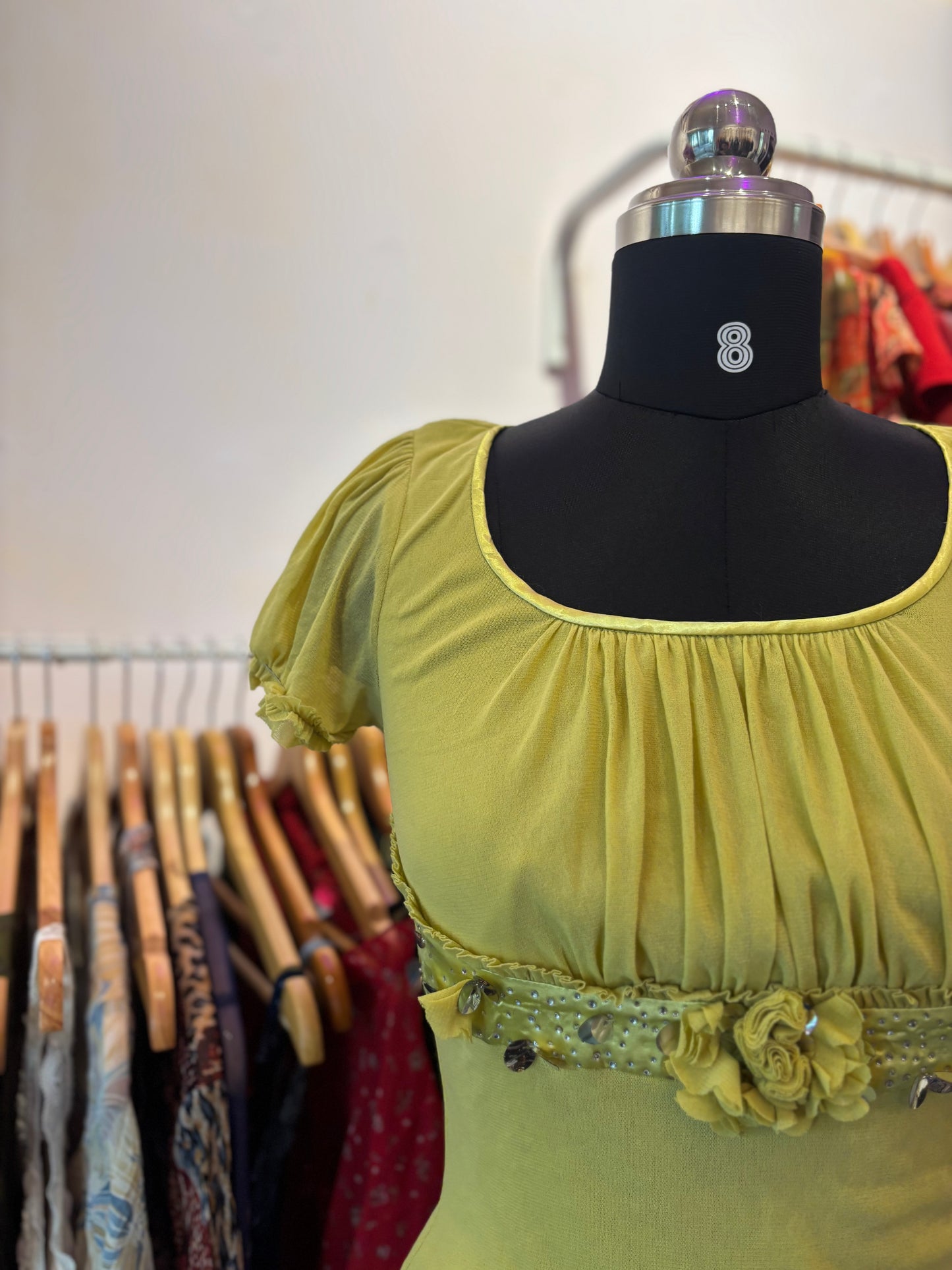 Lime milkmaid top