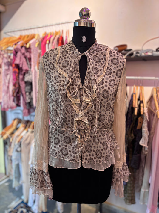 Victorian era 100 percent silk top