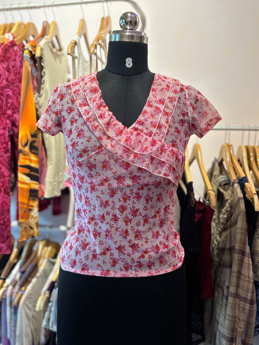 Pink floral top