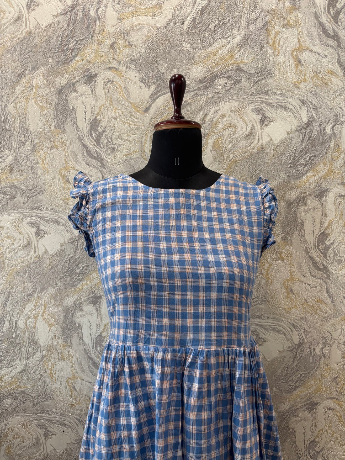 Retro criss cross back dress