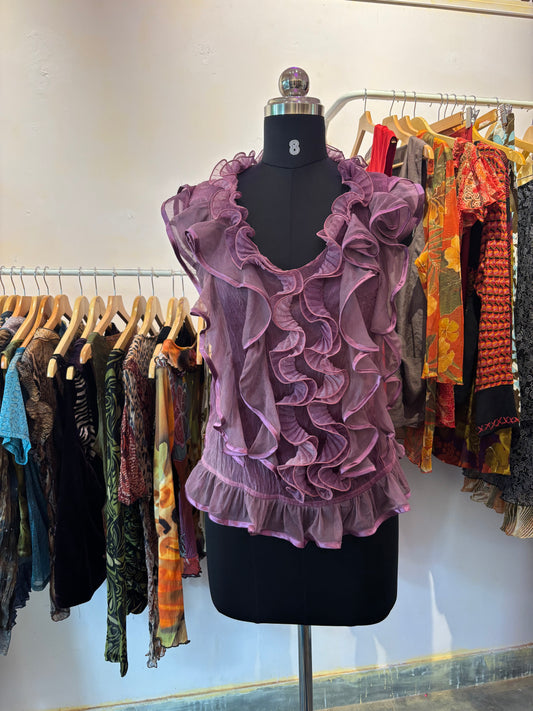 Ombre ruffle top