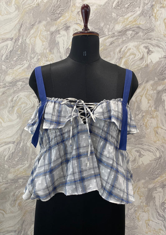 Checkered Coquette core top