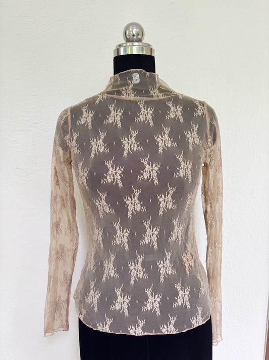 Lacy cappuccino top