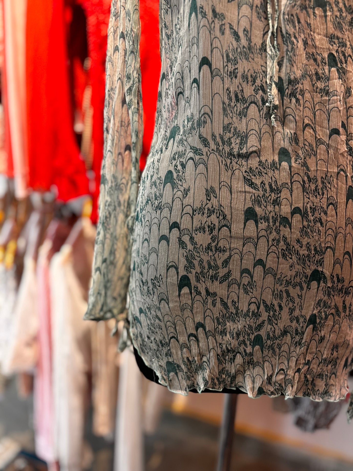 European summer silk top
