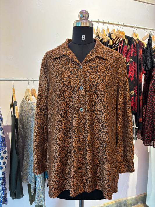 Golden brown lacy shirt
