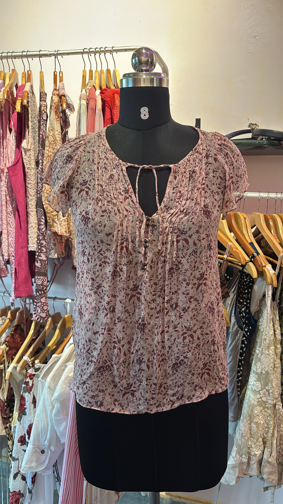 Massimo Dutti floral silk blouse