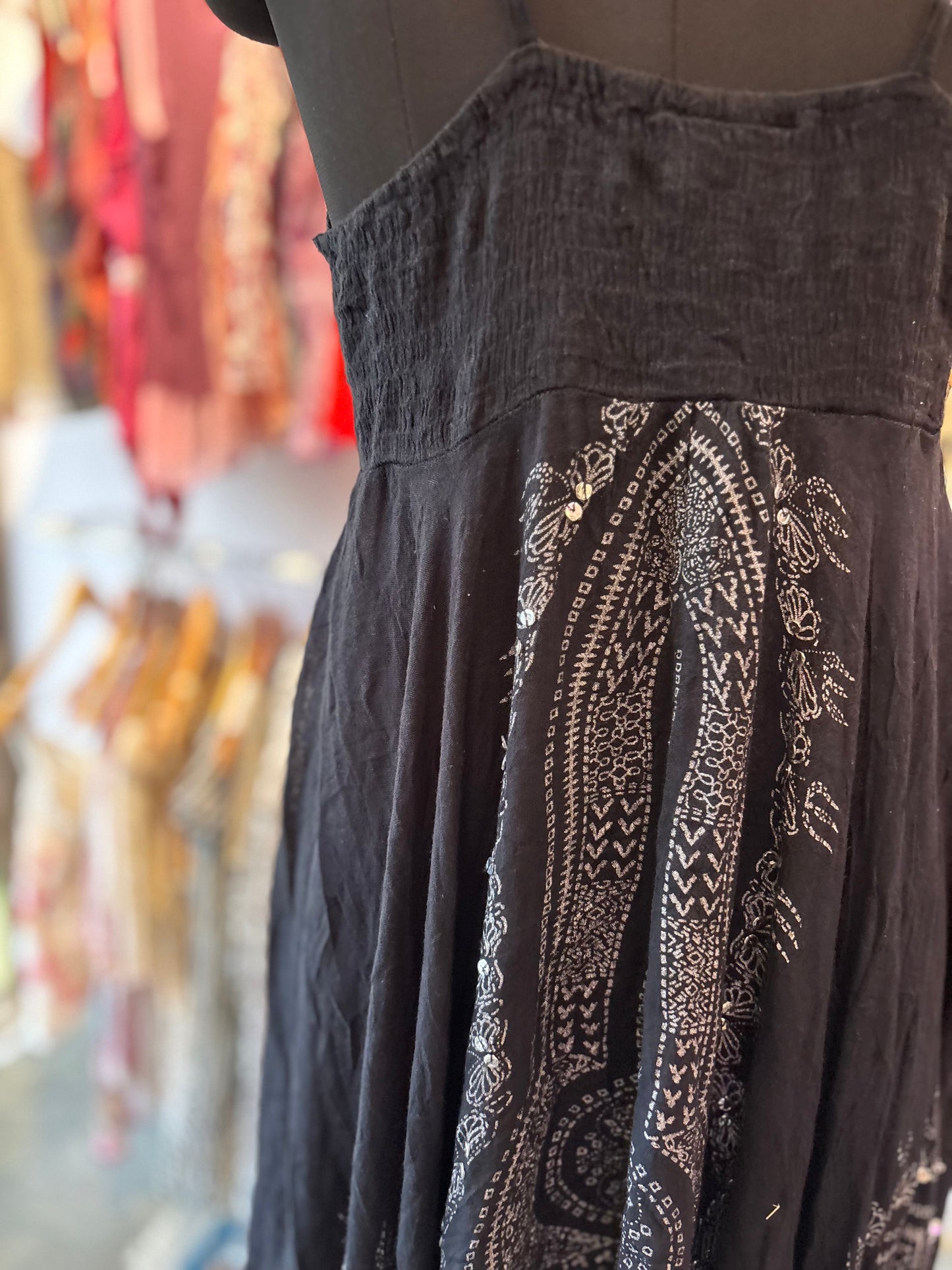 Crochet bust asymmetrical dress