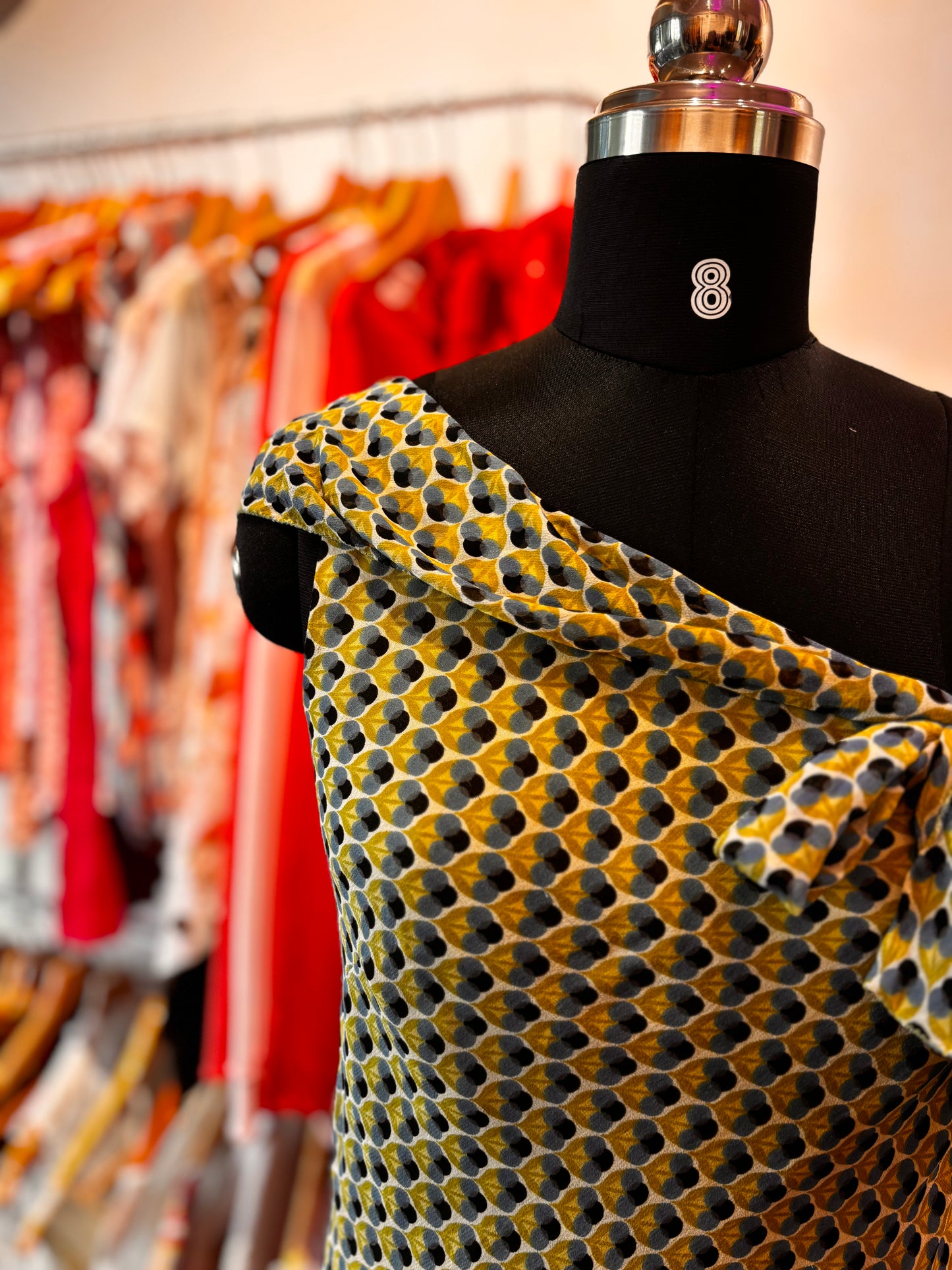 Indie print 100 percent silk top