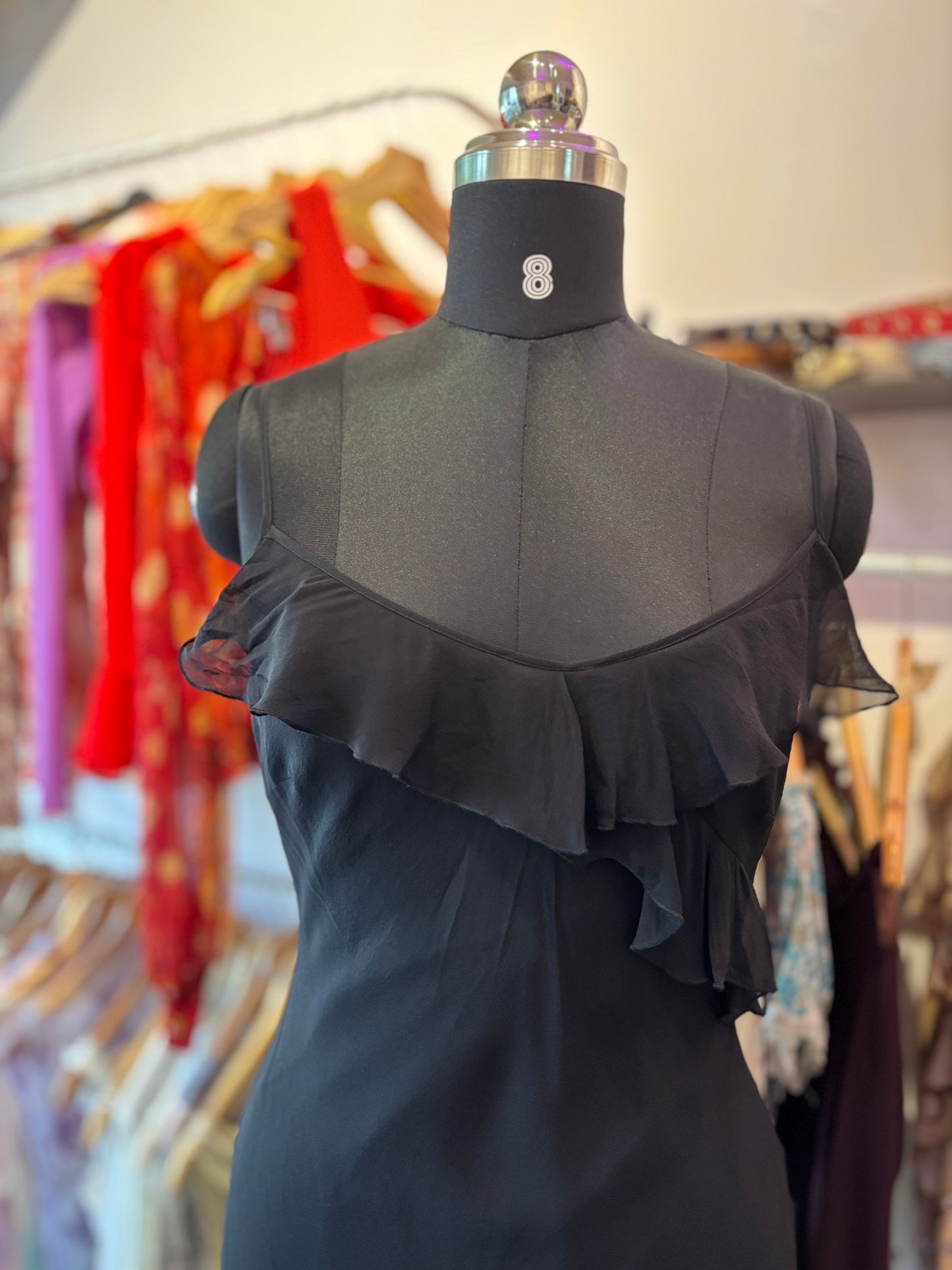 Timeless black chiffon dress
