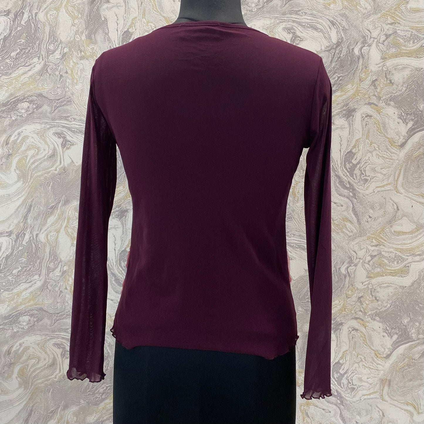 Rose patch with embroidery top