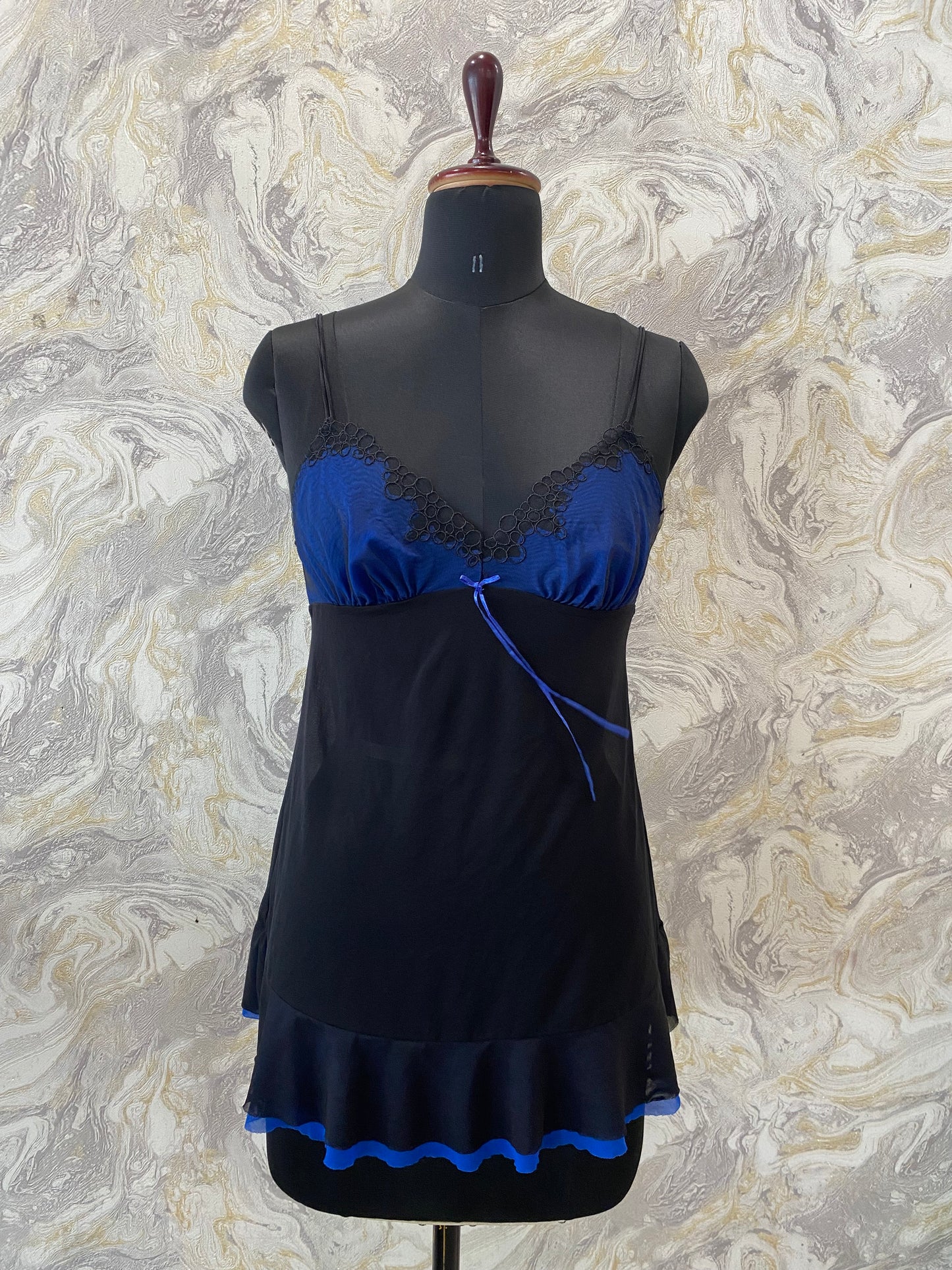 Vintage blue black cami