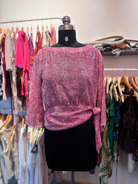 Paisley side band top