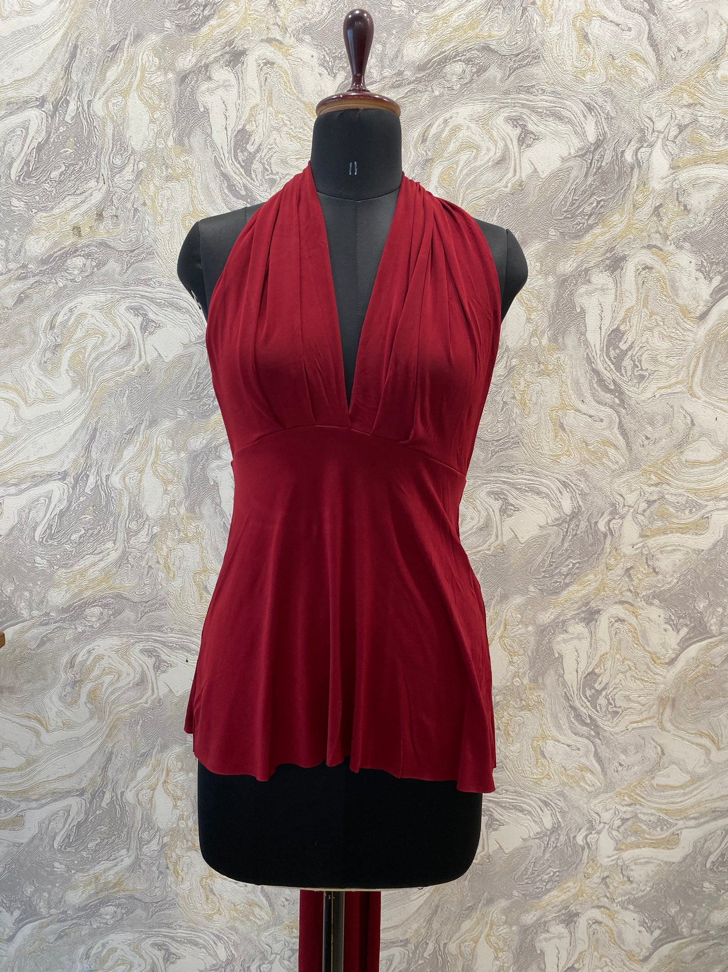 Red halter neck!