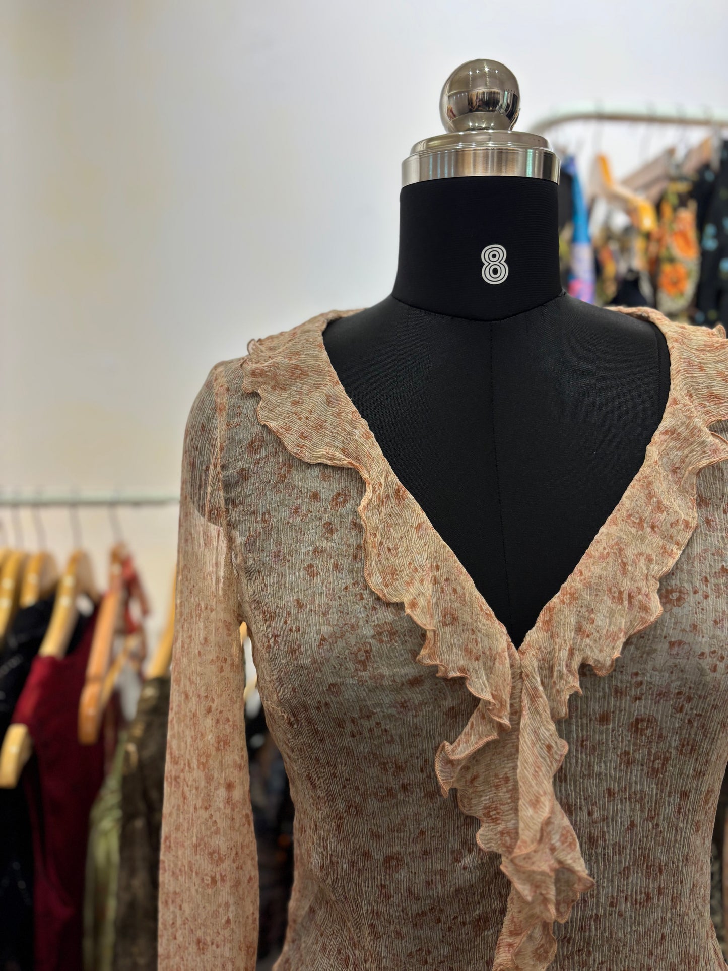 Floral love chiffon vintage top
