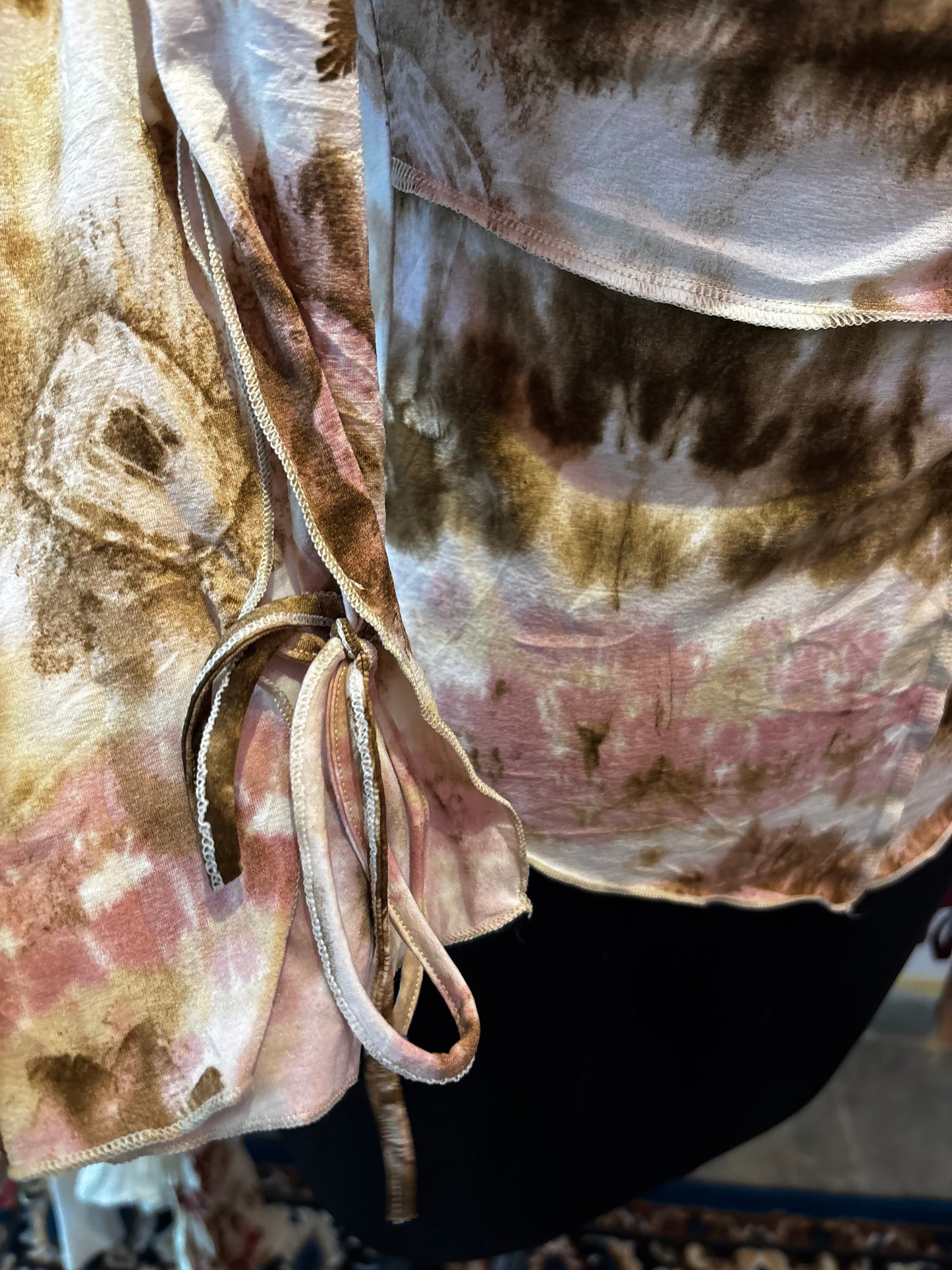 Earthy pink cold shoulder top