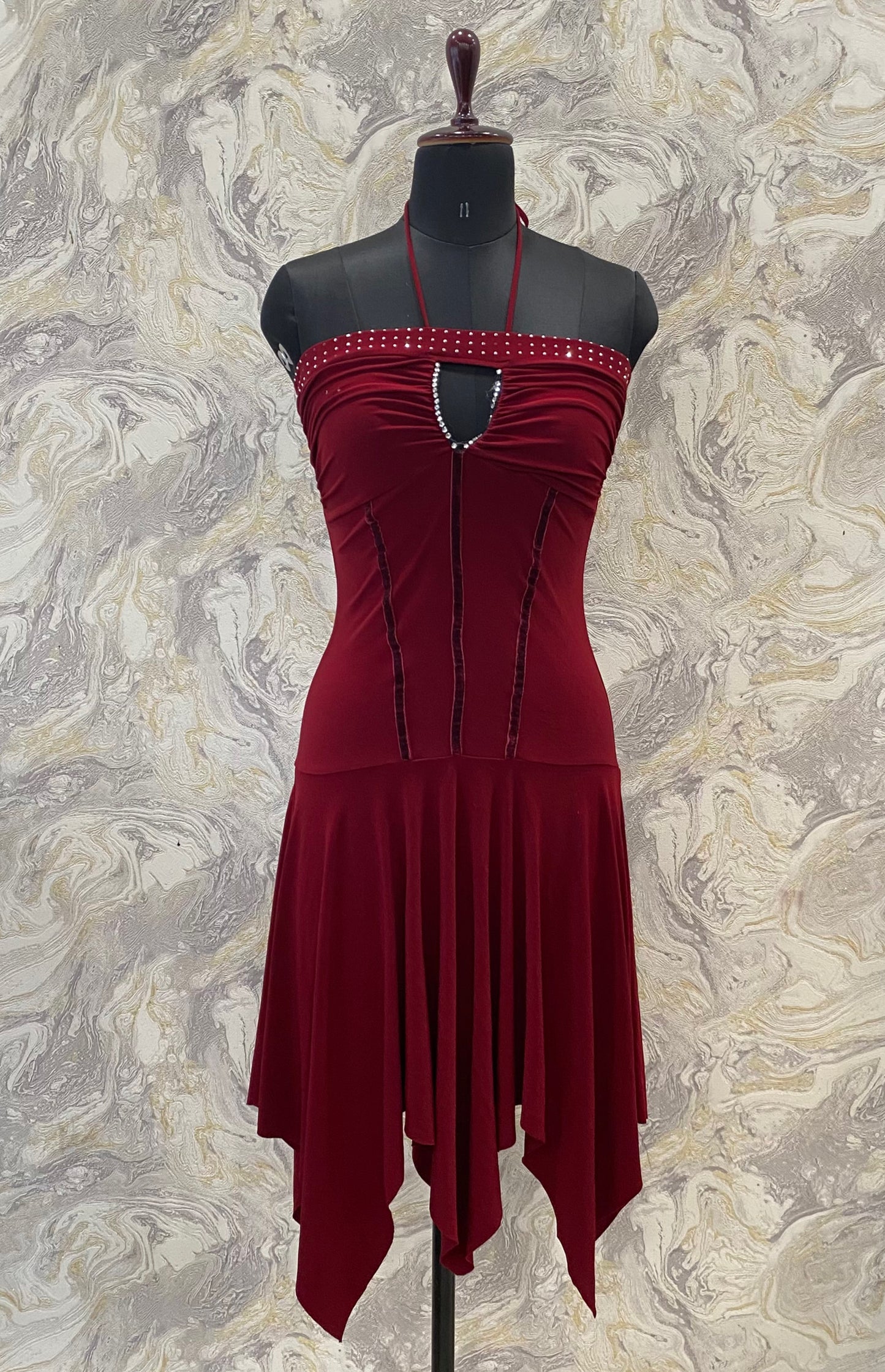 Vintage red halter neck