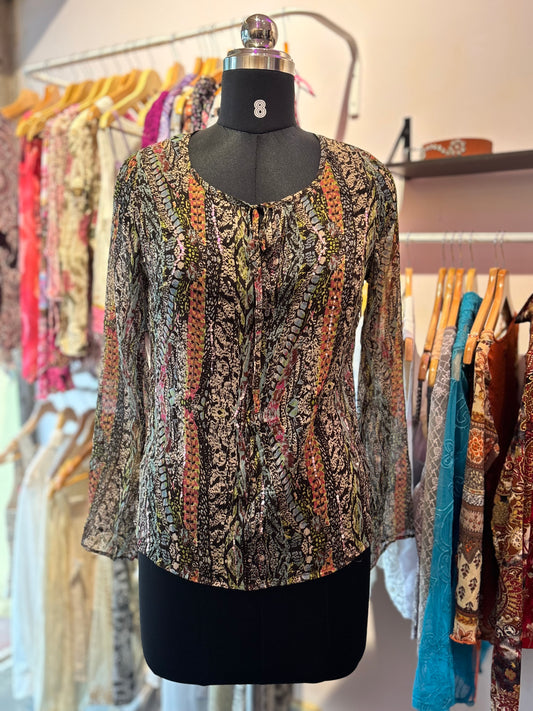 Vintage sequins detail top