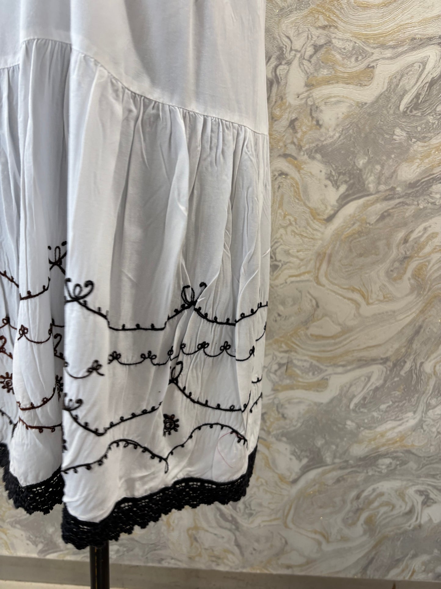 White embroidered dress