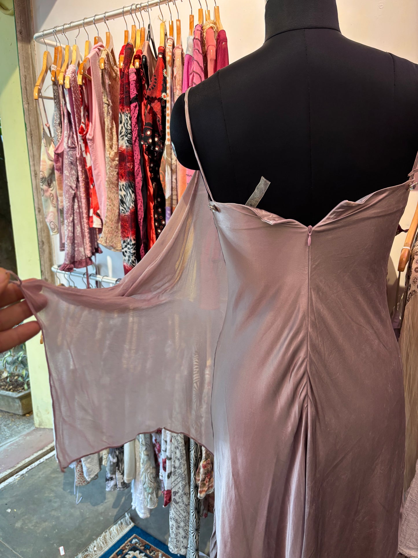 Vintage soft dusty mauve dress