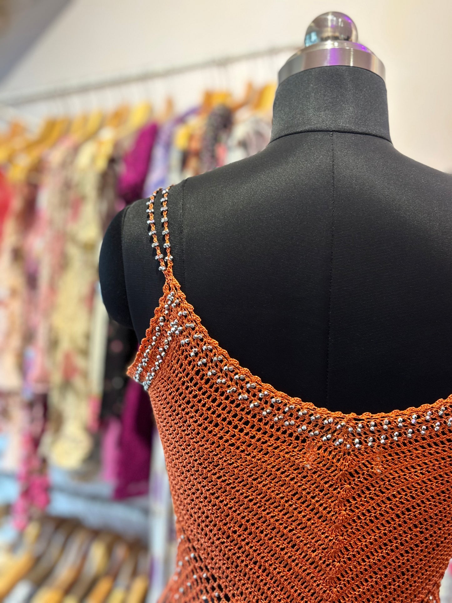 Crochet beaded top