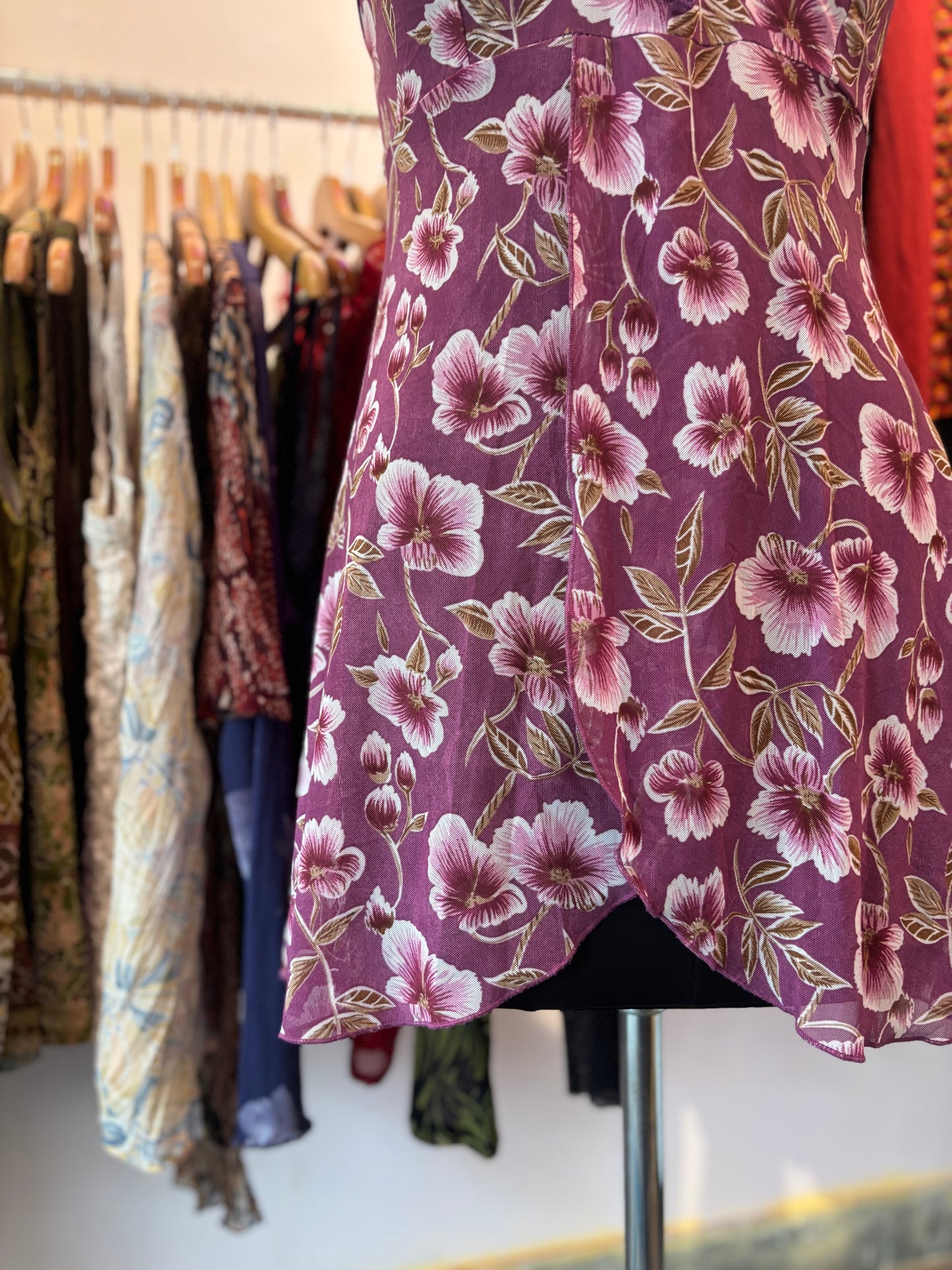 Purple floral dress