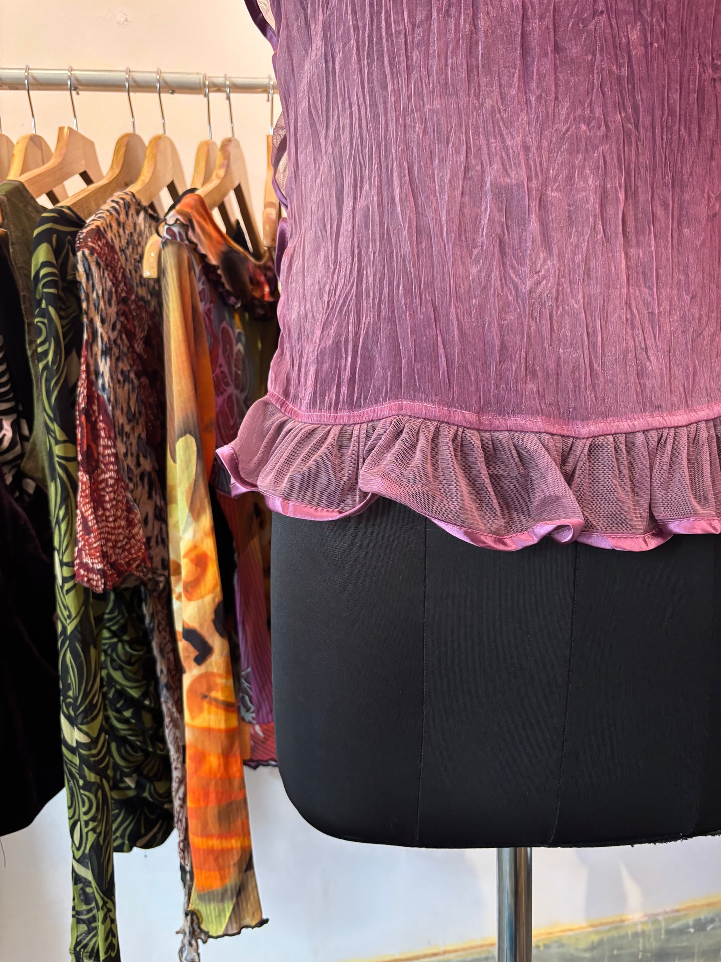 Ombre ruffle top
