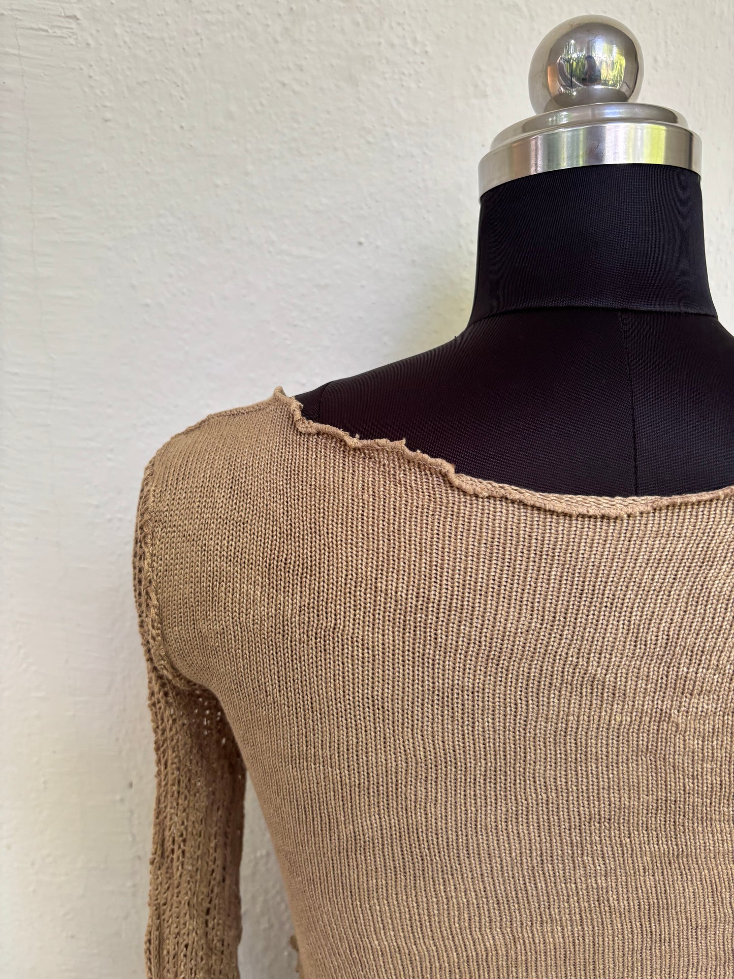 Butterfly patched crochet top