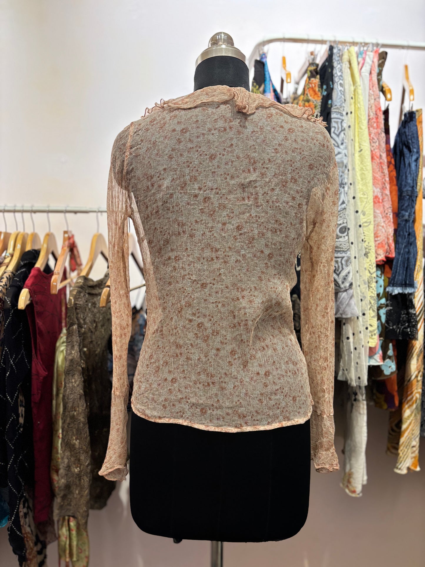 Floral love chiffon vintage top