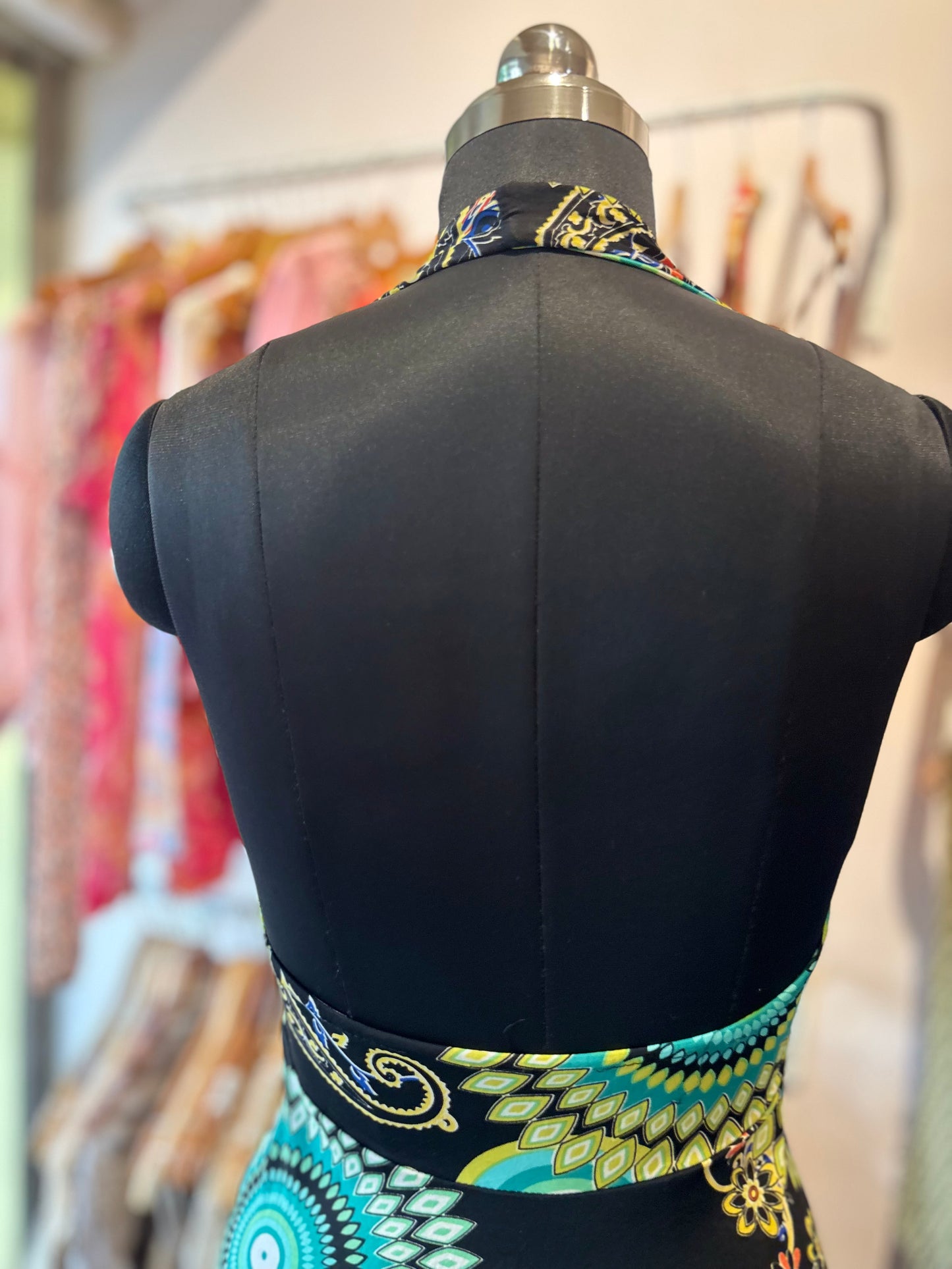 Psychedelic halter neck dress
