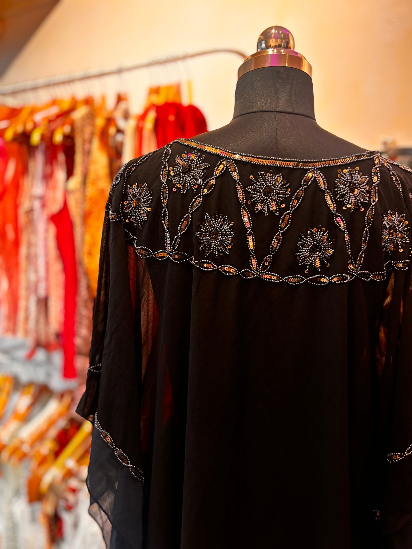 Celestial black kaftan